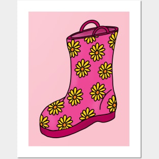 Daisy Rain Boot Posters and Art